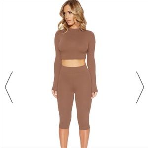 Naked Wardrobe! Nude 2 Piece Set
